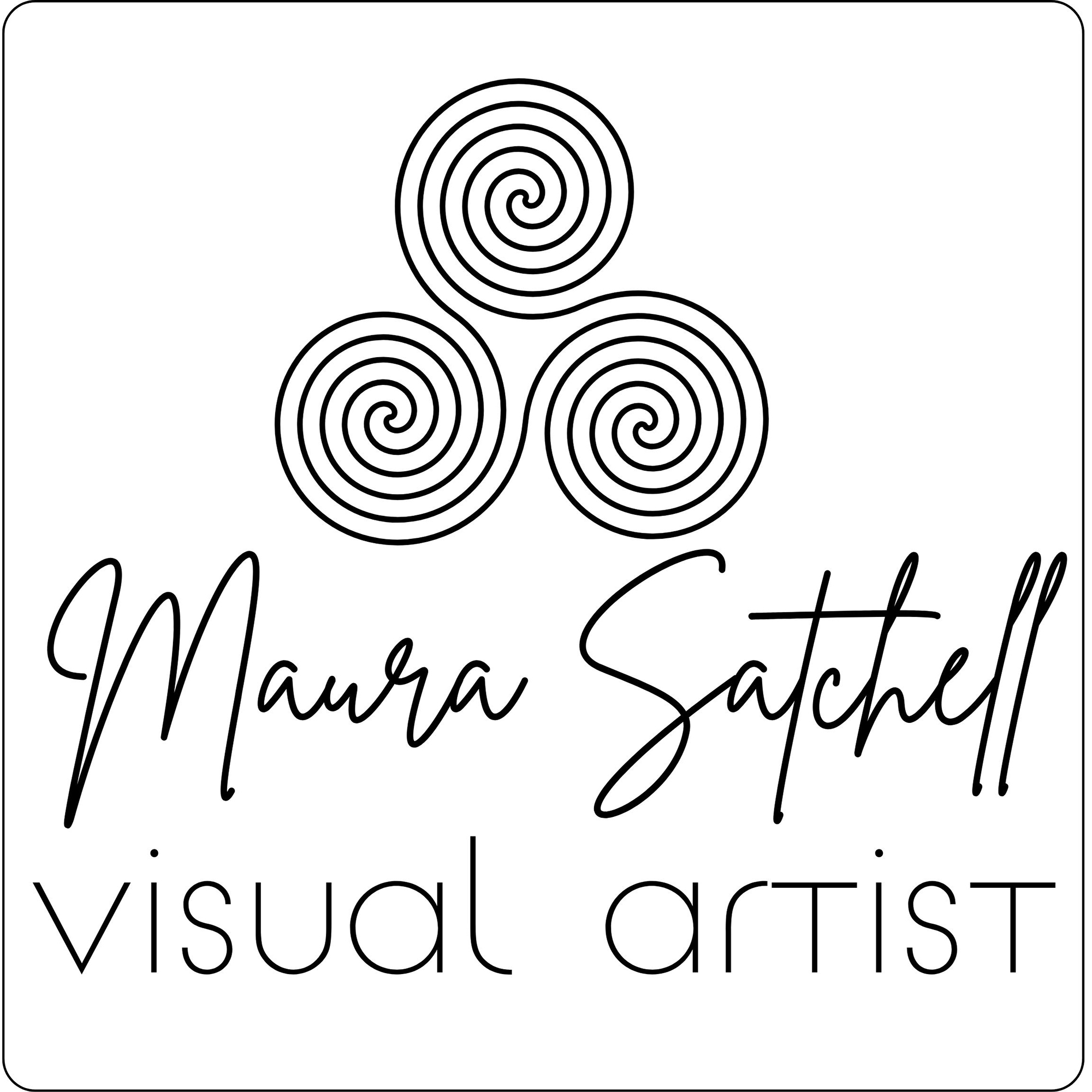 Maura Satchell Visual Artist Logo with Triskelion