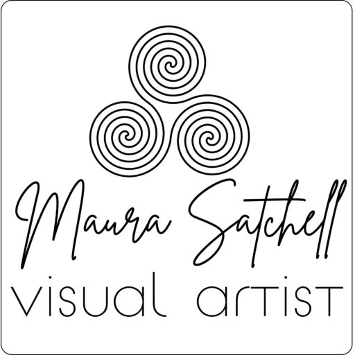 Maura Satchell Visual Artist Logo with Triskelion